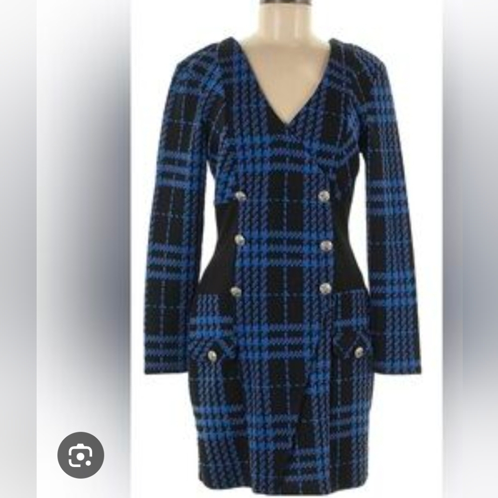 VENUS Black and Blue Patterned Garment